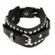 thumbnail image 2 of Pulsera Steampunk de cuero estilo gótico punk para hombre y mujer, con remaches de rock y tachas. Negro, 2 of 9