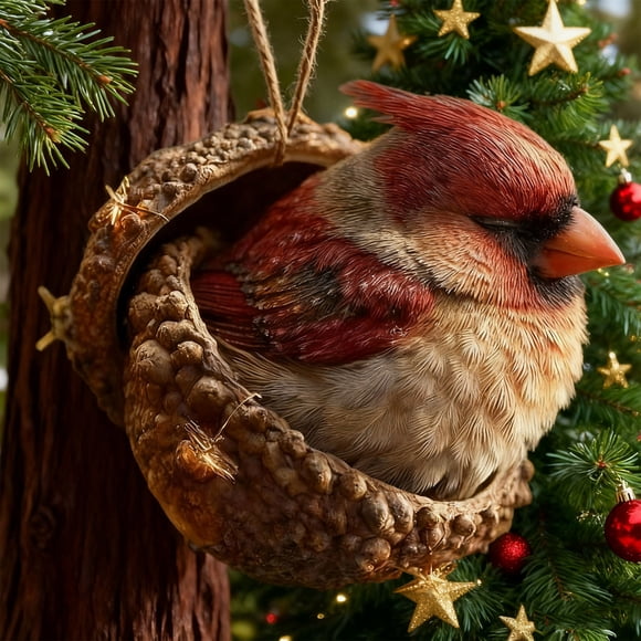 Kugachren Best Seller Resin Forest Animals Ornaments, 3.14 Inch Handcrafted Christmas Decor with Squirrel, Owl, Bunny, Hedgehog, Natural Tone Gift Idea