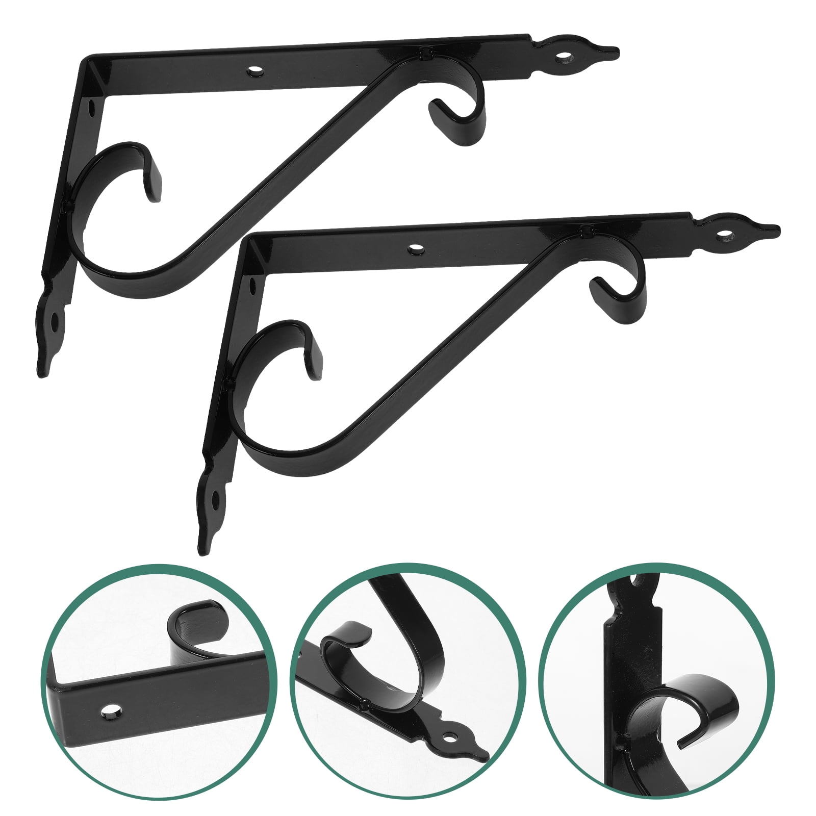 Raindrops 4 Sets Metal Triangle Floating Shelf Brackets Wall Mounted Hangers Support for Wood Shelves and Easy to Install