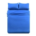 thumbnail image 3 of JML 4 Piece Bed Sheet Set King, Blue, Soft Microfiber Bed Sheet, Wrinkle, Fade Resistant, 3 of 5