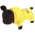 thumbnail image 4 of Adjustable Pet Dog Waterproof Jumpsuit Raincoat Jacket with Safe Reflective Strips, Brown, S, 4 of 6