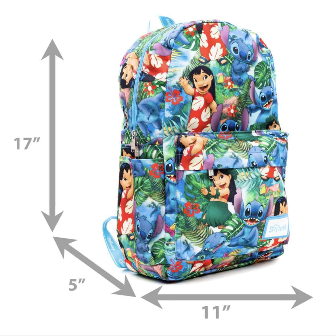 Disney Lilo and Stitch 17" Full-Size Nylon Backpack