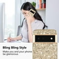 thumbnail image 2 of Compatible with Google Pixel 6 Case Glitter Shockproof,Google Pixel 6 Phone Case Bling Sparkly Soft TPU and PC Silicone Shiny Girl Women Thin Protective Cover (Gold), 2 of 7