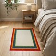 thumbnail image 3 of ODIKA 2'x3' Washable Throw Rug Doormat Door Symmetrical Welcome Motif Lgbt Striped Bold Interlocking for Hallway, Study Room, Non-Slip Low Profile, Flatwoven, 3 of 7