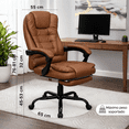 thumbnail image 4 of Silla Ejecutiva de Escritorio Oficina Ergonómica Reclinable X-PROSS Cafe 6.49 pulg, 4 of 6