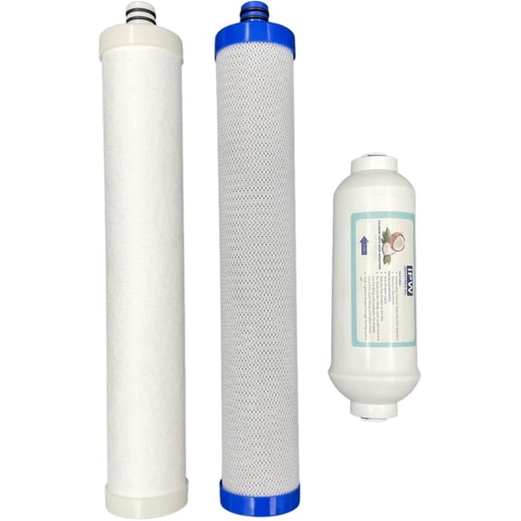 IPW Industries Inc. Compatible AC-30 AC-15 RO 3 Filter Replacement Set for Reverse Osmosis Drinking Water System