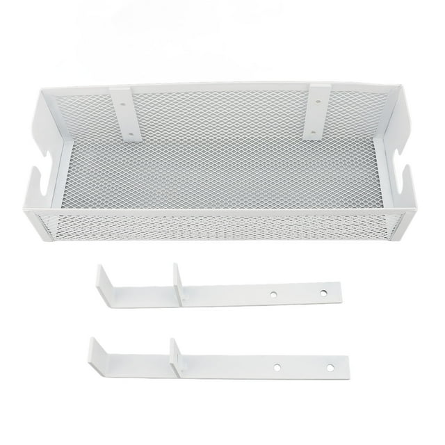 Organizador del cable de escritorio, Anti Scratch White Carbon Steel Space Ahorro de la Bandeja de Gestio del Cables de Escrito 13.39 Pulgadas para el HOGAR