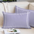 thumbnail image 2 of Pure Lavender Pillow Covers 12"x20", Simple Solid Color Soft Brushed Microfiber Breathable Throw Pillow Covers, Decorative Pillowcase with Zipper for Couch Sofa Bedroom Living Room, 2 of 9