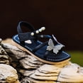 thumbnail image 4 of Ymyiu Toddler Sandals Girl Sandals for Girls Breathable Open Toe Flower Sandals with Rubber Sole Indoor Outdoor Beautiful Summer Shoes for Little Big Kids Size 12.5 (Black,Little Kids 12.5), 4 of 8