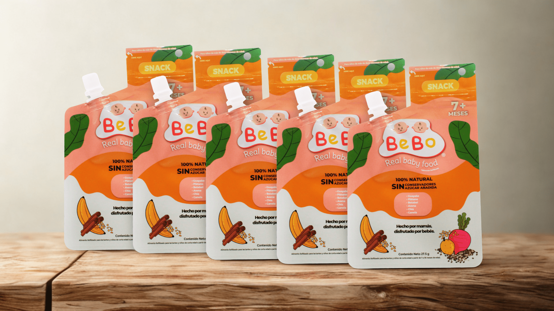 BeBo Papilla Liofilizada de Guayaba para Bebé – Snack Natural con Avena ...