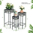 thumbnail image 4 of Costway Set of 3 Metal Plant Stand Flower Pot Holder Rack w/Colorful Ceramic Beads, 4 of 10