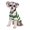 Green, variant on Pet Dog PoloShirt Pullover ShortTees Small Dog Roll-Neck Collar Stripe T-shirt