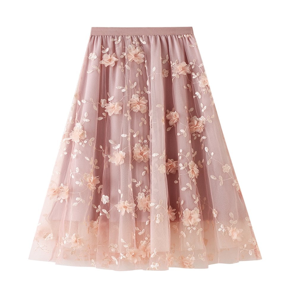 Jupe Tutu Tulle Maille Superposée Midi Femme Taille S Rose - Neuve Avec étiquettes