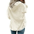 thumbnail image 6 of MSJUHEG Hoodies For Women Hoodie Thickened Overcoat Solid Color Warm Winter Fleece Lined Hoodie Snow Coat Jacket Outwear With Zipper Womens Hoodies White M, 6 of 9