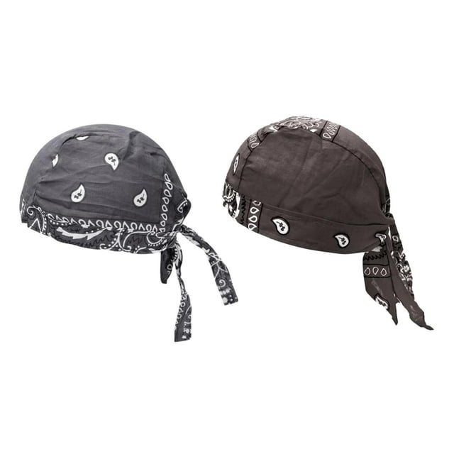 Forro para casco, hip hop, de secado rápido, sombreros piratas, bandanas, gorros, pañuelos para la cabeza marrón gris oscuro
