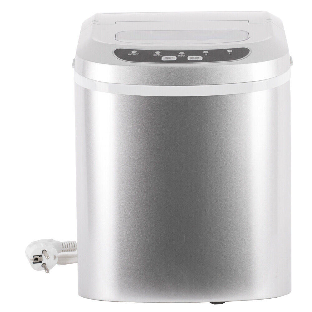 Techomey Countertop Ice Maker Portable Ice Machine Compact 26lbs in 24H ‎Silver