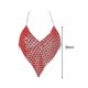 thumbnail image 5 of Tops cortos para danza del vientre para mujer, moda, brillantes, ligeros, sin mangas, sujetadores Rojo, 5 of 9