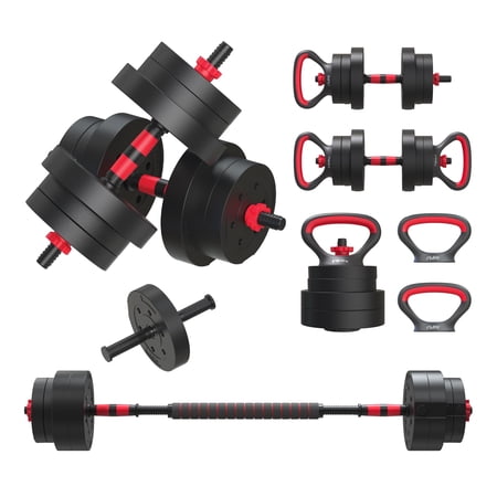 FitRx Smartbell Gym 5-in-1 Adjustable Dumbbell Set & Weight Set for Home Workouts, 45 lbs