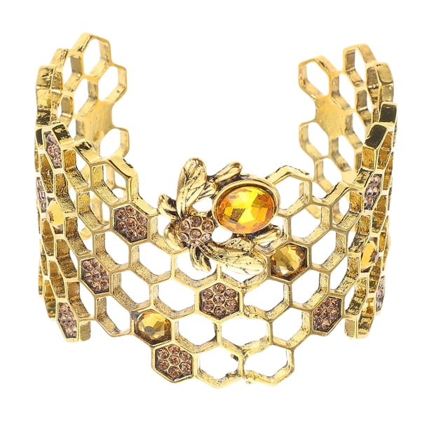 Pulsera de abeja minimalista ajustable, brazalete abierto, joyería estética para la muñeca, para niñas y mujeres, accesorio de cumpleaños y Navidad.