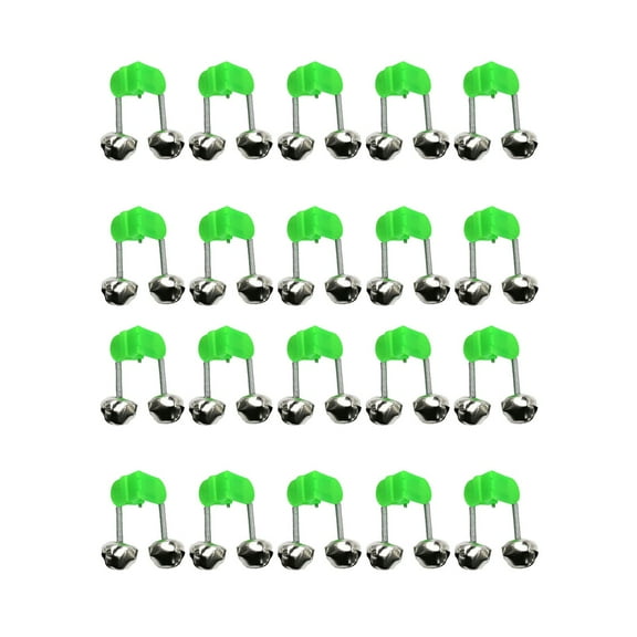 20pcs Plastic Fishing Bells Clips - Strong Clips, Dual Alert, for Fishing Rods, Ideal for Fishing Enthusiasts