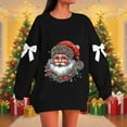 thumbnail image 2 of Horkkom Christmas Sweaters for Women Funny Santa Claus Graphic Sweatshirts Holiday Party Christmas Sweatshirts XXXXL, 2 of 6