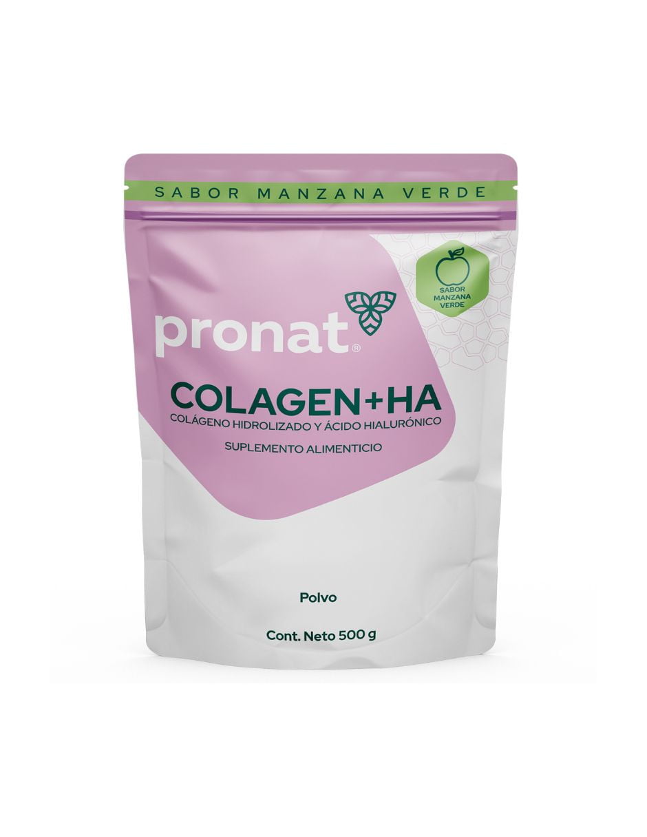 Suplemento Colagen + HA Pronat sabor Manzana verde 500 gramos | Bodega ...