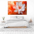 thumbnail image 3 of Mudket Canvas Wall Art Framed Ready to Hang Orange White Abstract Flower Print, Colorful Floral Wall Decor Floral Canvas Artwork for Living Room Bedroom Office, Modern Pictures - 12"L x 8"W, 3 of 10