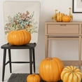 thumbnail image 5 of Fall Thanksgiving Chair Covers Set of 8 Pumpkin Watercolor Floral Eucalyptus leaves Chair Back Covers Stretch Removable Washable Slipcovers Protector for Dining Room Kitchen Party Decor, 5 of 5