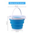 thumbnail image 3 of JShteea Cubo Plegable Cubo Plástico Plegable Cubo para Lavado Coches (azul 3L), 3 of 6