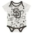 thumbnail image 4 of Infant & Newborn Outerstuff San Diego Padres All Day Play Three-Piece Bodysuit Set, 4 of 4