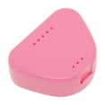 thumbnail image 1 of Unique Bargains 1 Pce Boîte de Rangement pour Appareils Dentaires Triangle Rose, 1 of 5