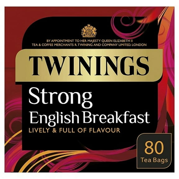 Twinings 1706 English Strong Breakfast Tea, 80 Tea Bags, 250g (Pack of 3)