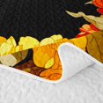thumbnail image 5 of Erosebridal Watercolor Cardinal Animals Bed Spread Queen,Rustic Flowers Queen Coverlet Set,Black Yellow,3 Pieces,1 Quilt and 2 Pillowcases, 5 of 7