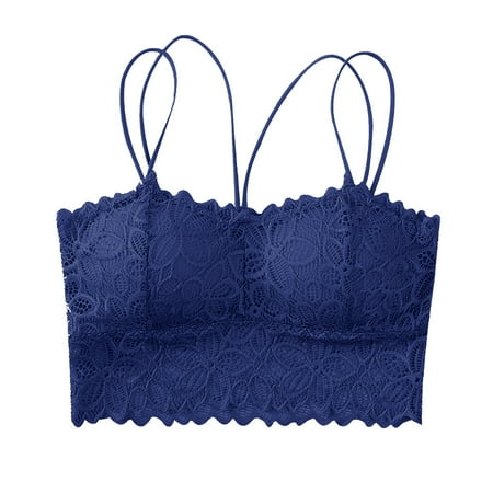 

NECHOLOGY Women Bras Wireless Pack Womens Underwear Women Sexy Wearing Vest Pad Sport Bra Workout Bra Underwear Blue One Size