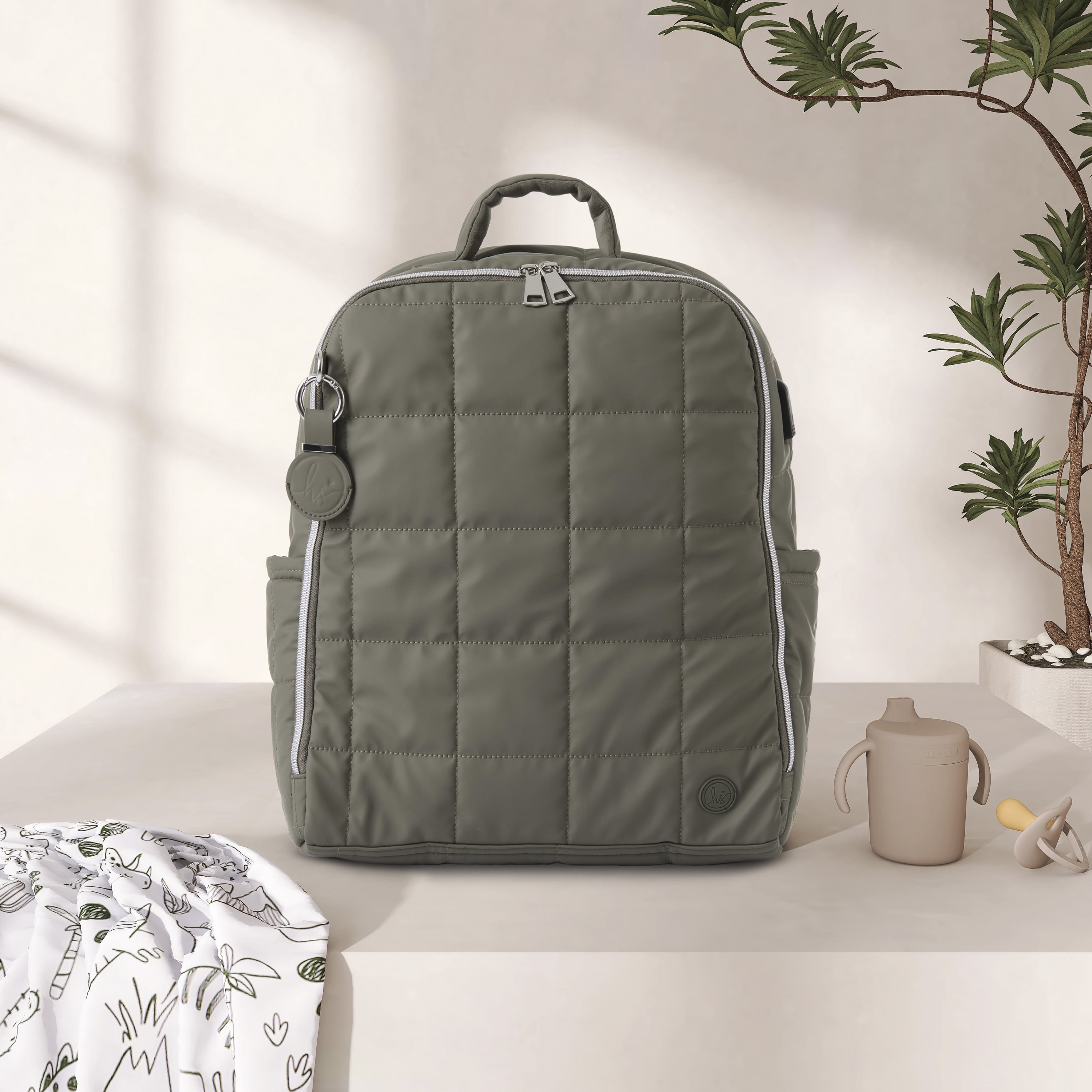 Hannah & Sophia North Backpack 5pc Set, Forest Green
