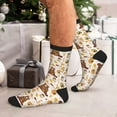 thumbnail image 7 of Disketp Cute Bee Honey Jar Hive Bear Unisex Mid-Calf Socks Lightweight Breathable Ventilation Ankle Socks, 7 of 7