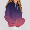 thumbnail image 5 of Htigea Drawstring Sweatshirts for Women Oversized Hooded Raglan Long Sleeve Casual Loose Pullover Hoodies Pocket Tops Purple M, 5 of 7