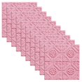 thumbnail image 2 of Home Decor 10Pcs 3D Tile Brick Wall Stickers Self-Adhesive Foam Panel Home Decor for Living Room Bedroom Ceiling Tv Wall Art Pink, 2 of 9