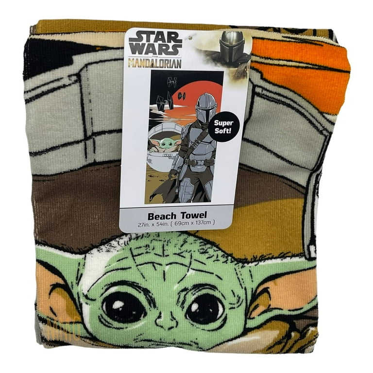 Baby Yoda & Mandalorian Embroidered Hand Towel