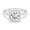 Cubic Zirconia, variant on Halo Princess Cut Wedding Ring CZ 925 Sterling Silver Size 8