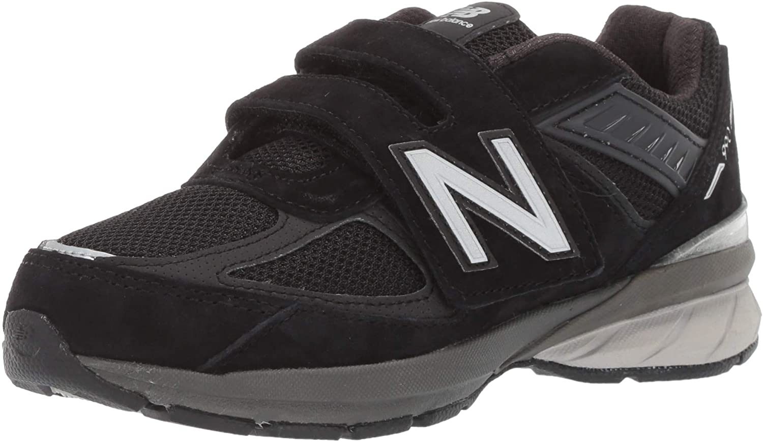 990 V5 Hook and Loop Sneaker, Black 