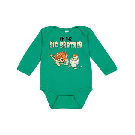 

Inktastic I m the Big Brother Ankylosaurus Bros Gift Baby Boy Long Sleeve Bodysuit