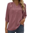 thumbnail image 1 of Blusa con cuello alto y estampado floral para mujer - Poliéster, corte holgado - Casual de primavera/verano - S-XXL, 1 of 2