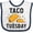 White and Navy, variant on Inktastic Taco Tuesday Boys or Girls Baby Bib