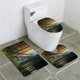 thumbnail image 1 of ABPHQTO La luz del sol de rayos dorados fluye a través del panorama de Glade del bosque idílico Juego de alfombras de baño de 3 piezas Alfombra de baño Alfombra de contorno y tapa de inodoro, 1 of 2