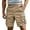 Khaki@GC@, variant on CONZONE Mens Baggy Cargo Shorts Casual Solid Color Buttons Cargo Shorts for Men Lightweight Relaxed Fit Summer Workout Shorts With Pockets