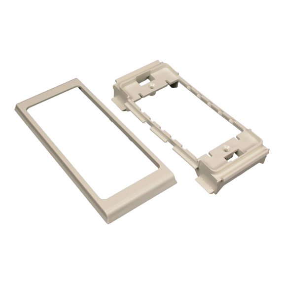 Raceway Twin Cover Device Bracket, CableSmart 40N2 Series, 2 3/16 in W, 3/4 in H, 5 1/4 in L, White