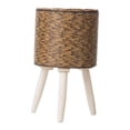 thumbnail image 3 of Cesta para plantas con soporte, maceta para exhibir, decoración del hogar, maceta estable, cesta para macetas, jardinera para sala de estar, Café 33x16cm 3 Patas, 3 of 8