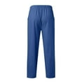 thumbnail image 5 of Rrunsv Mens Dress Pants Men's Pant Straight Fit Flat-Front Casual Pants Blue,XL, 5 of 5