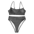 thumbnail image 4 of Womens High Waisted Swimsuits Bottom Padded Bathing Suits Bikini Sets Top Two Piece Swimwear Swimwears Tankinis Set S, 4 of 5